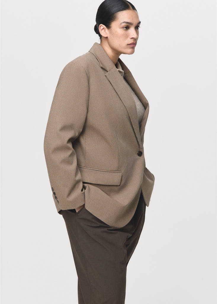 Straight jacket with flap pockets — Medium Brown