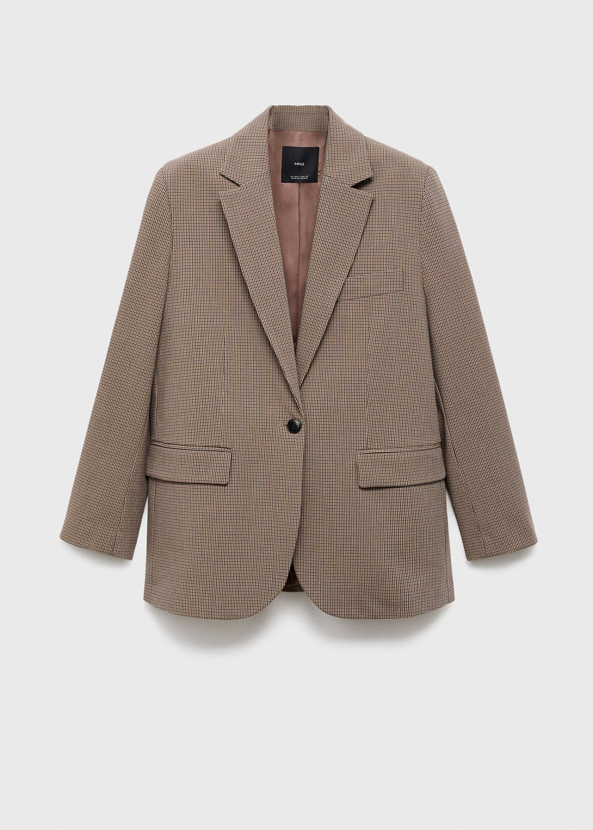 Straight jacket with flap pockets — Medium Brown