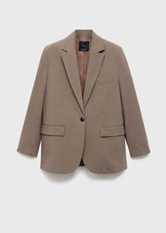 Straight jacket with flap pockets — Medium Brown 9