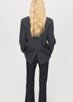 Straight jacket with flap pockets — Grey 3