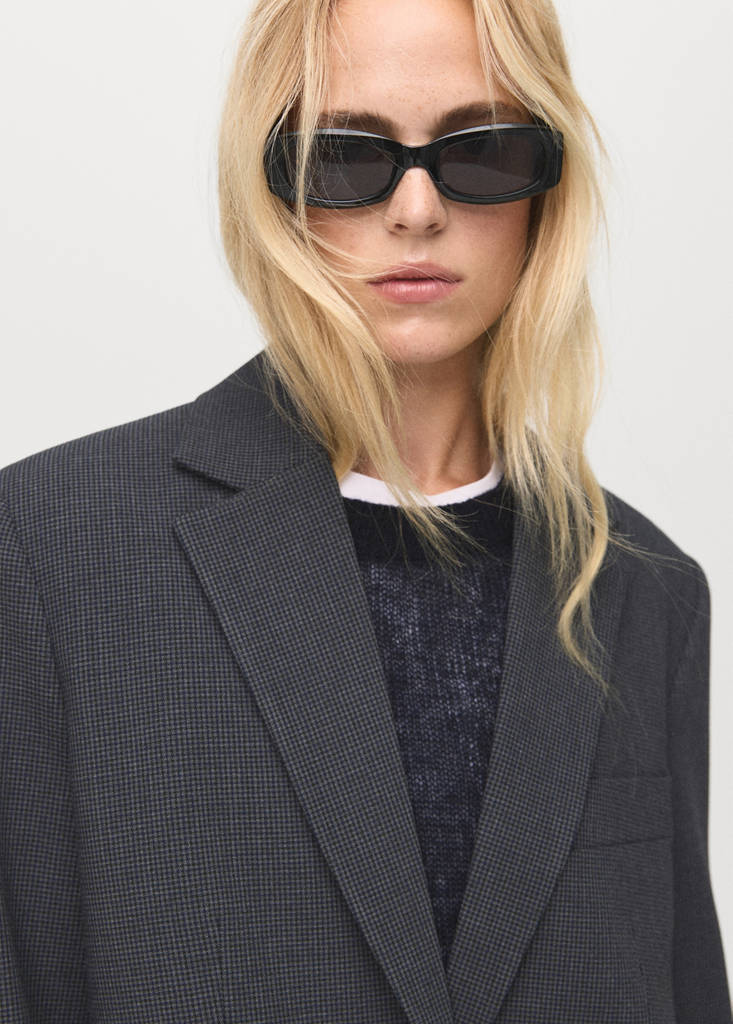 Straight jacket with flap pockets — Grey
