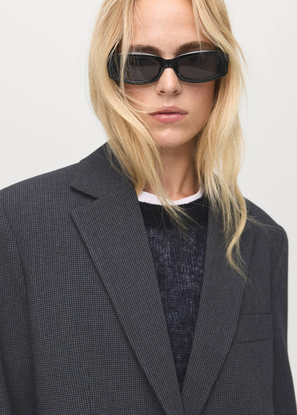 Straight jacket with flap pockets — Grey