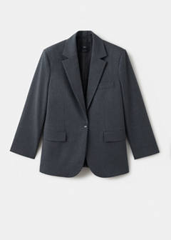Straight jacket with flap pockets — Grey 6