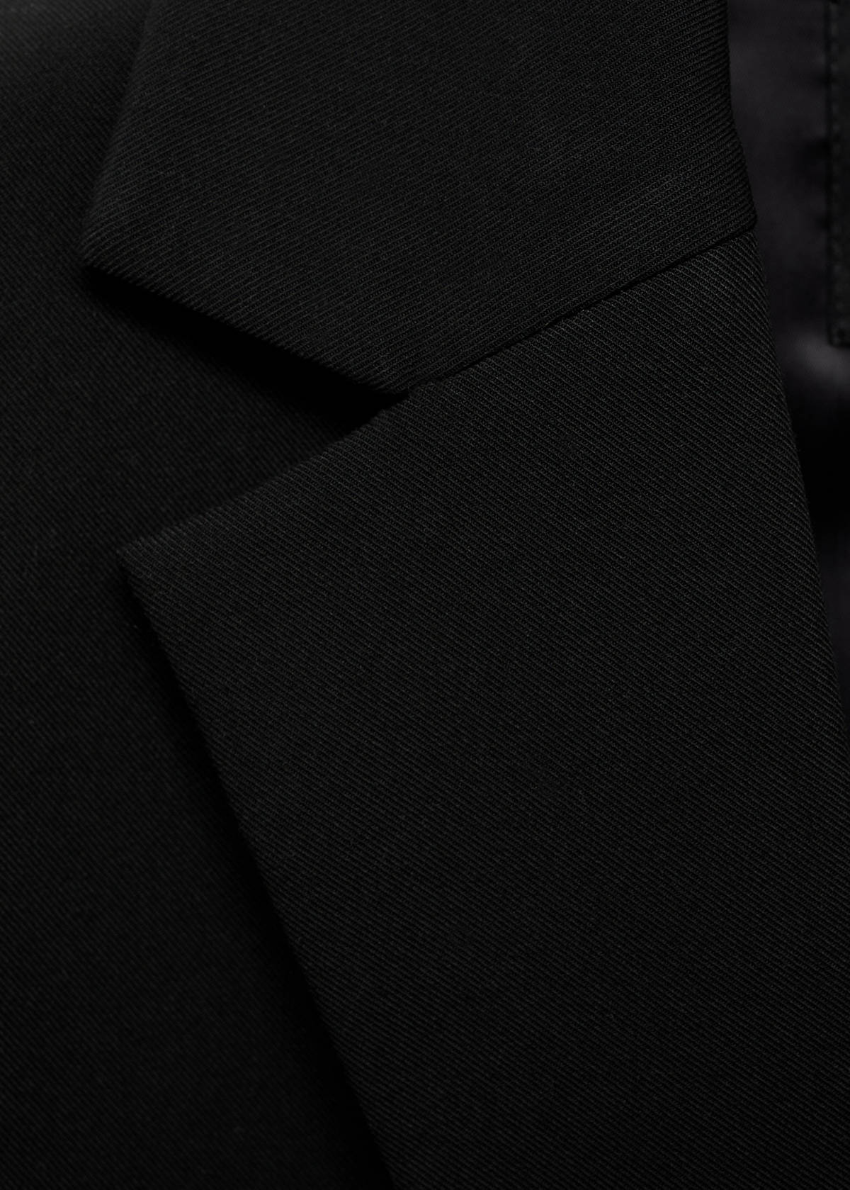 Straight jacket with flap pockets — Black