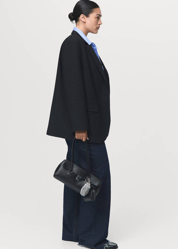 Straight jacket with flap pockets — Black