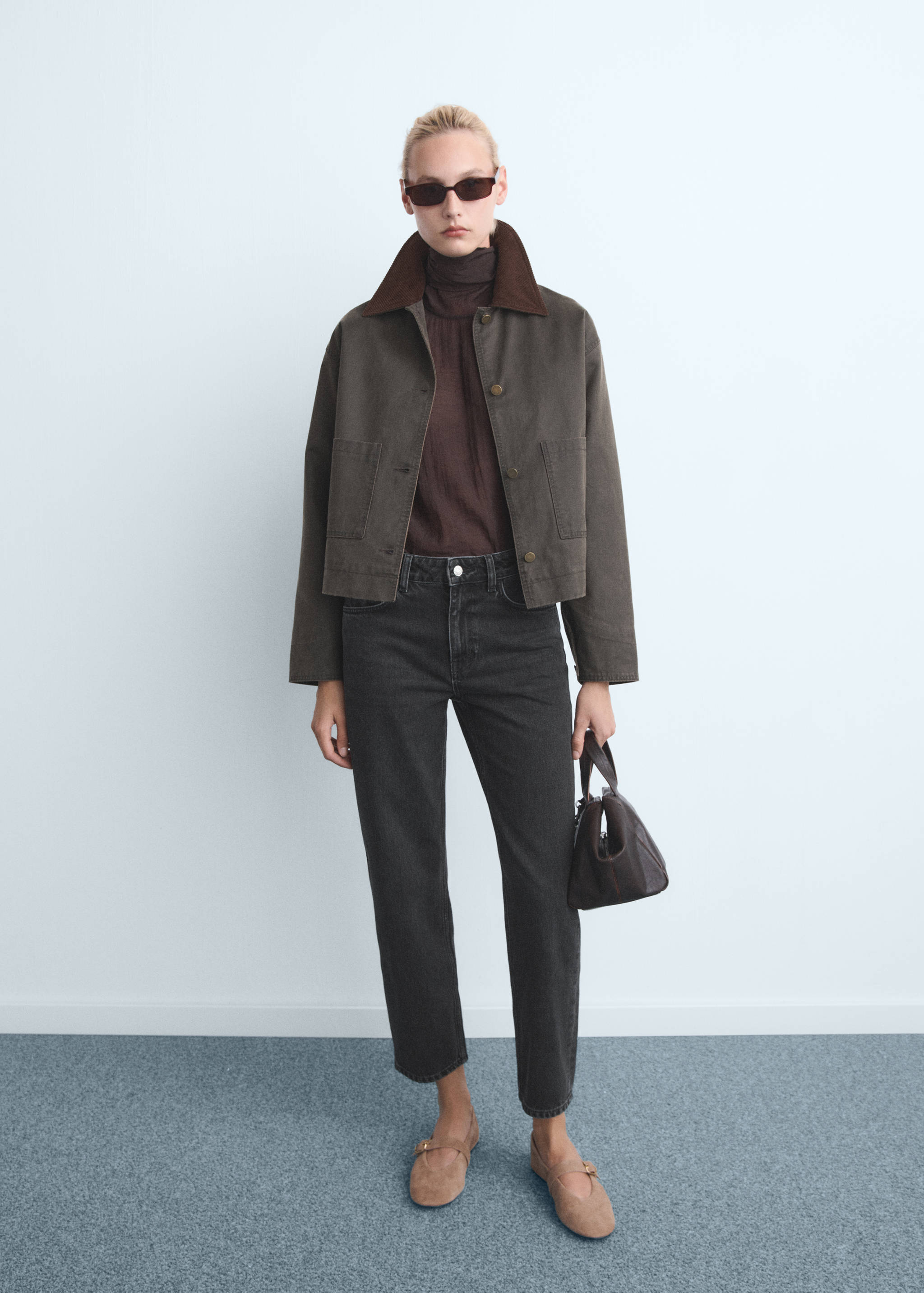 Mid-rise straight jeans - General plane