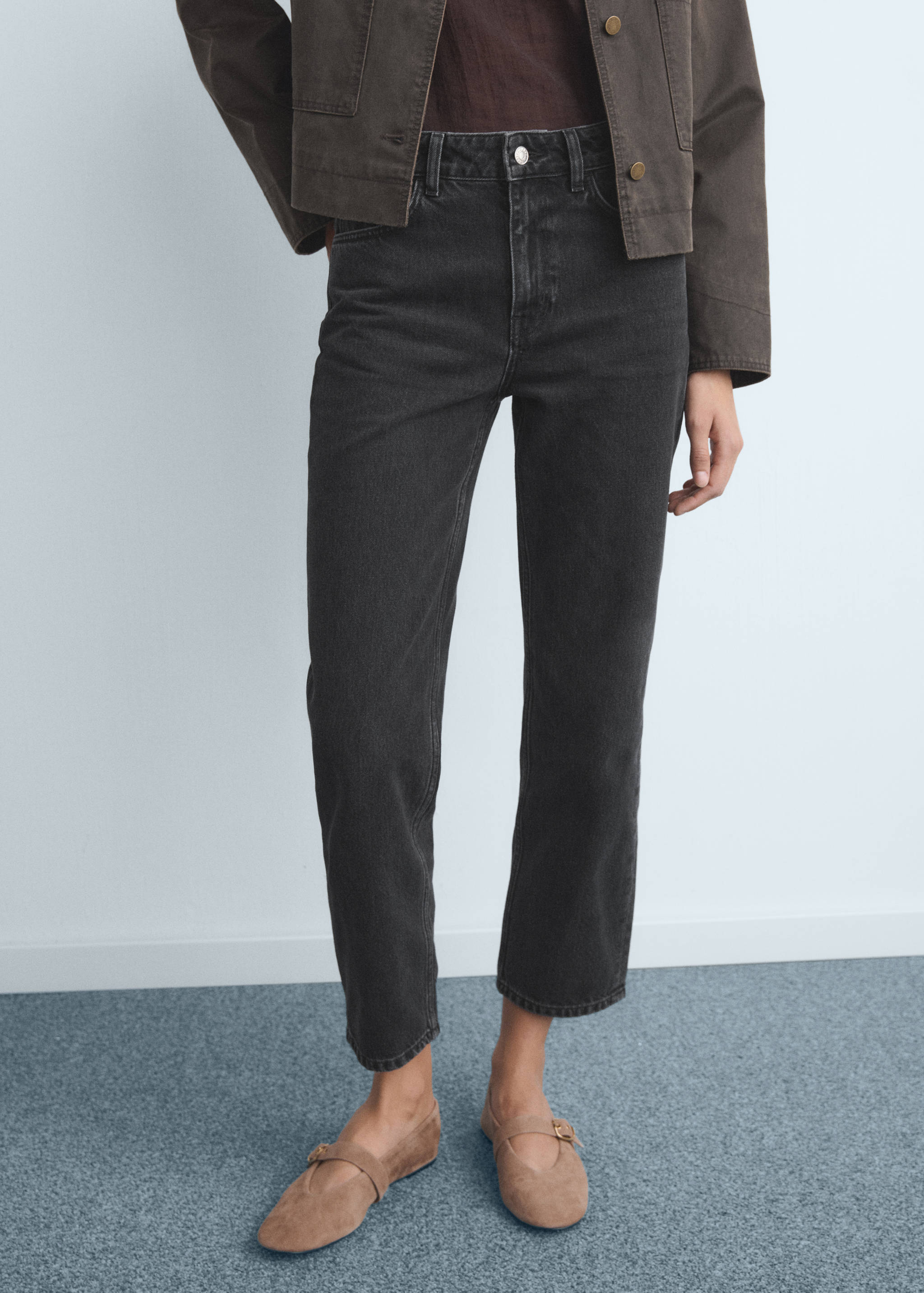 Mid-rise straight jeans - Medium plane