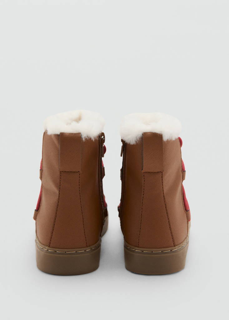 Hair lace ankle boots — Medium Brown