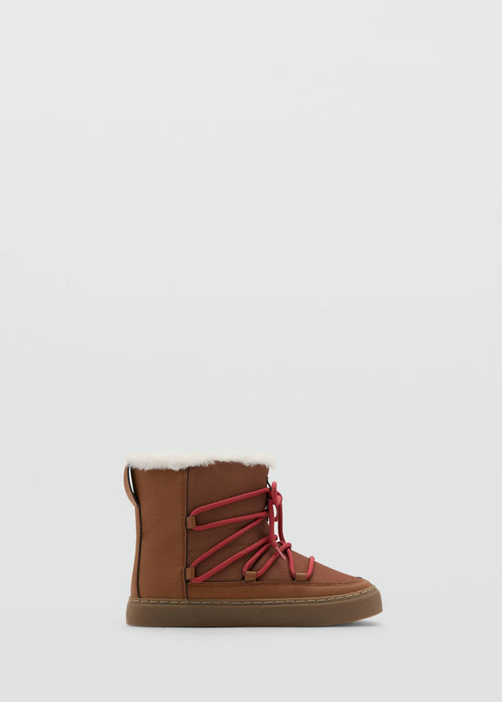 Hair lace ankle boots — Medium Brown