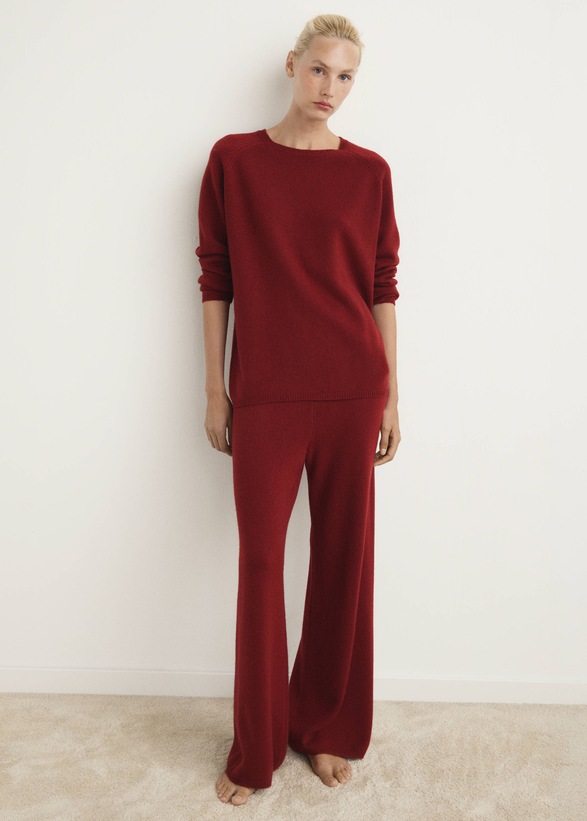 두꺼운 캐시미어 스웨터 - 일반 평면도