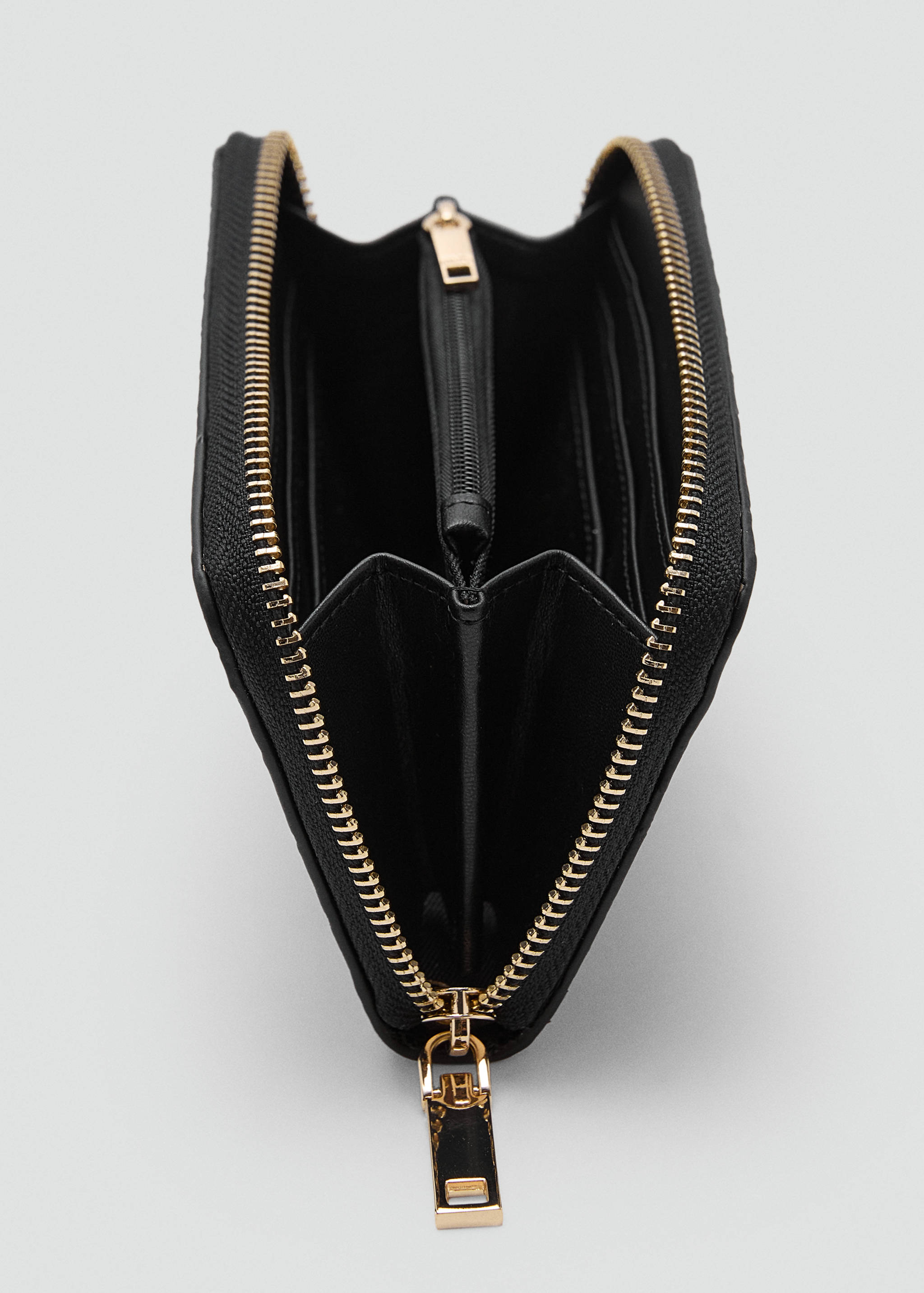 Middelgrote glanzende portemonnee met kroko-effect - Detail van het artikel 1