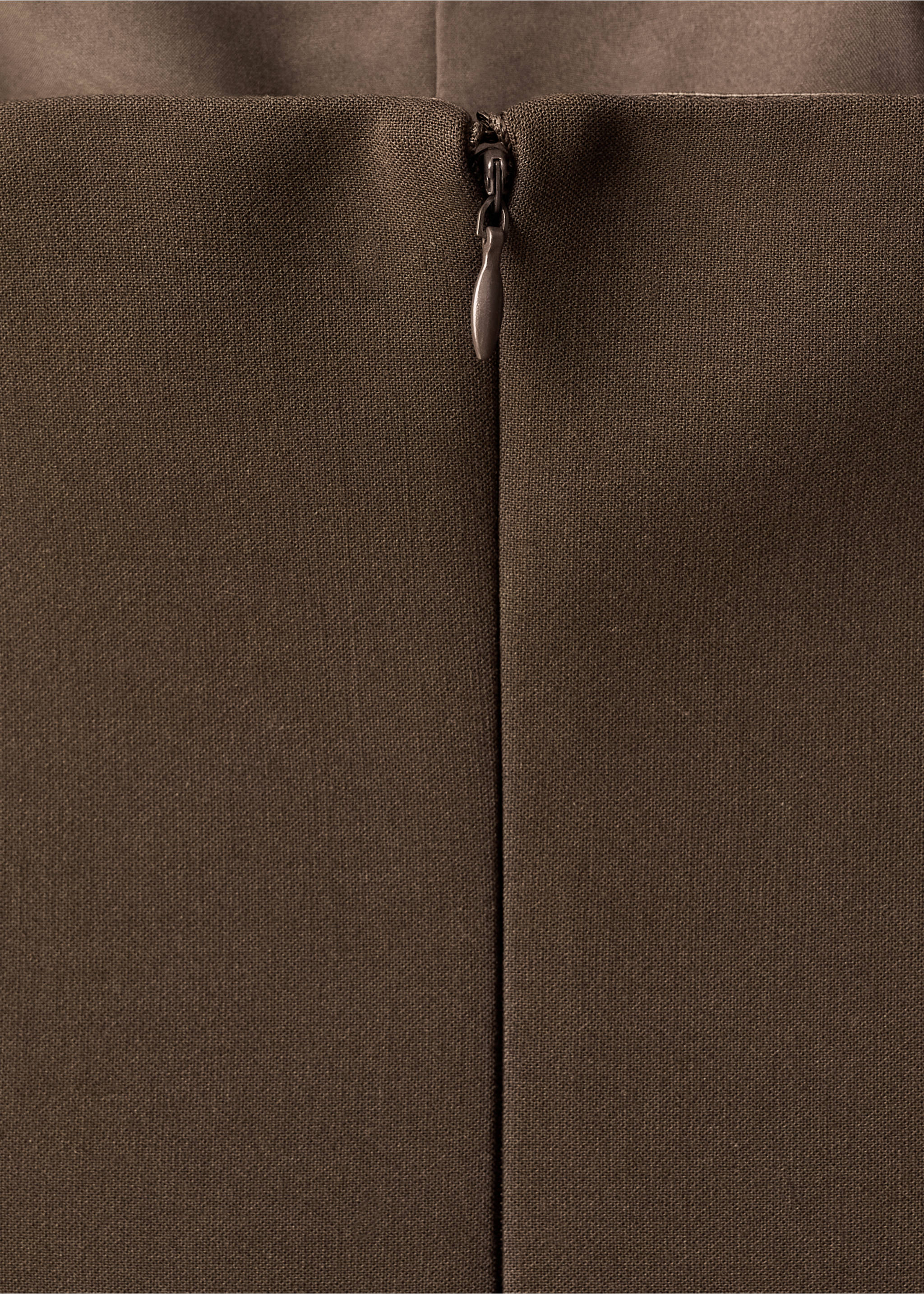 Strapless flared dress - Details of the article 8, Chocolate. Ref: 17027139-00.