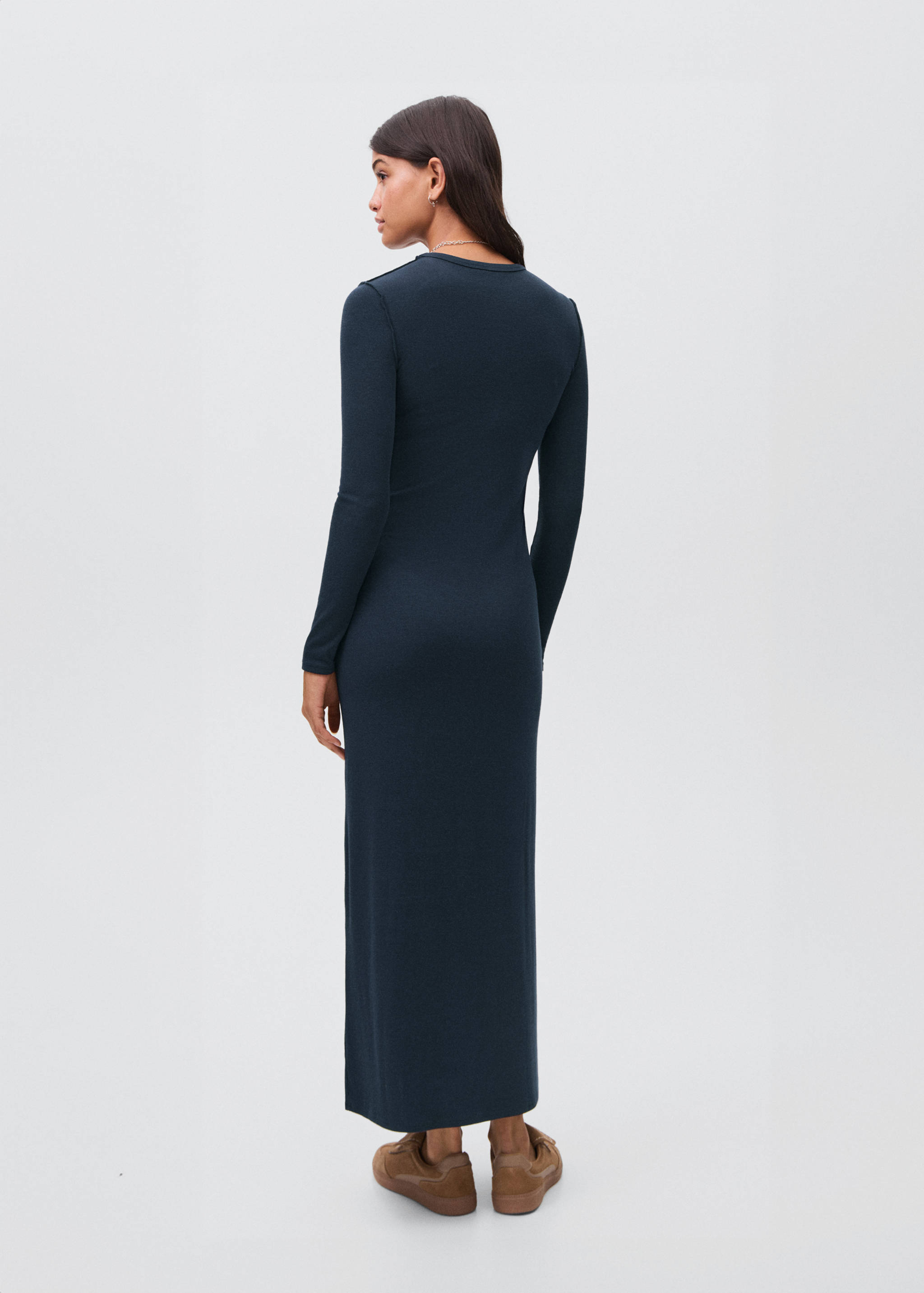 Plain long dress - Reverse of the article