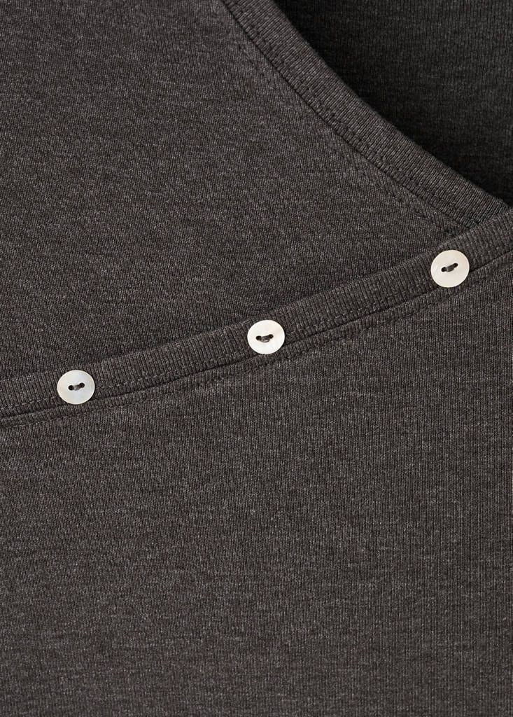 Long wrap dress — Dark Heather Grey