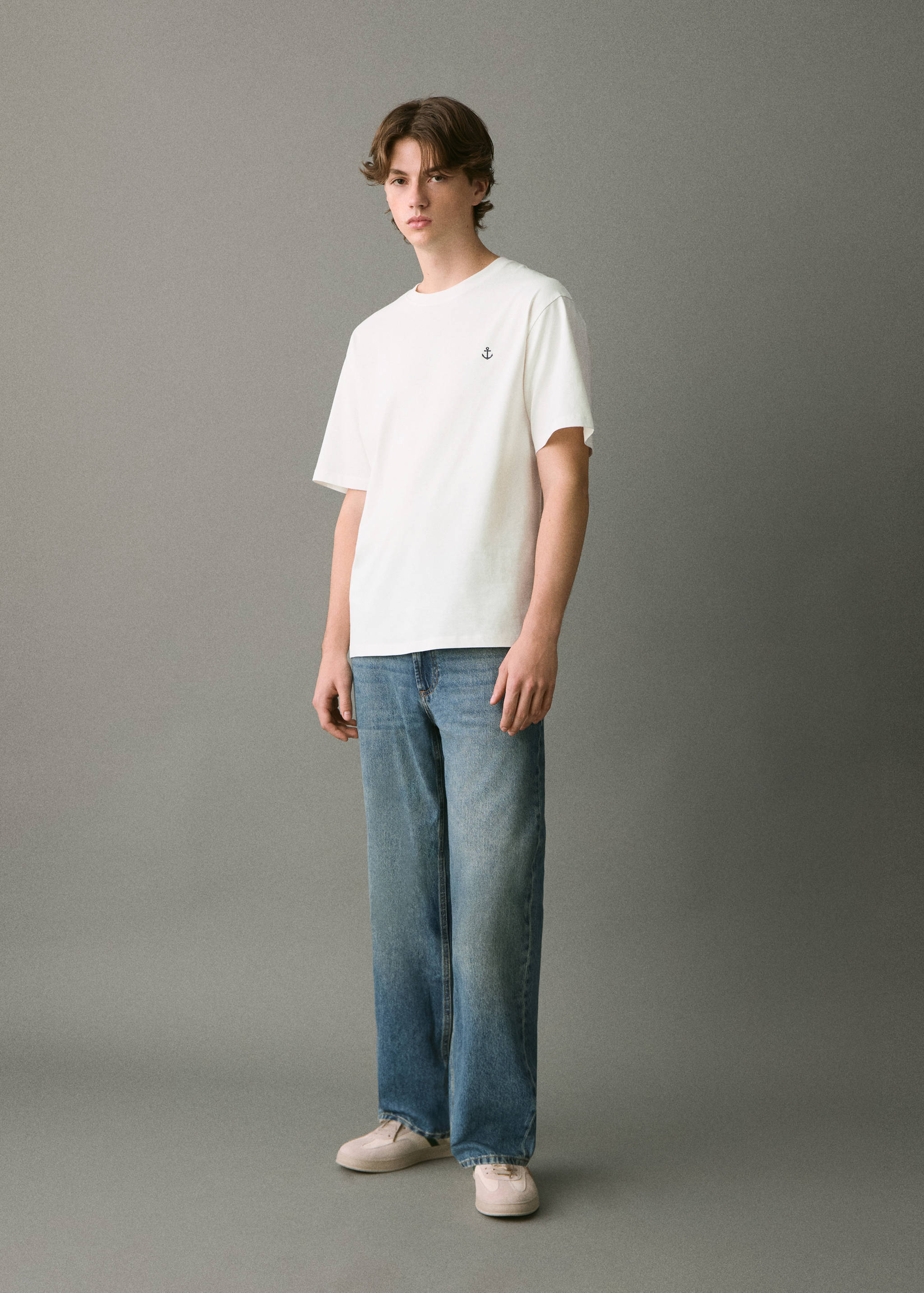 Embroidered cotton T-shirt - General plane