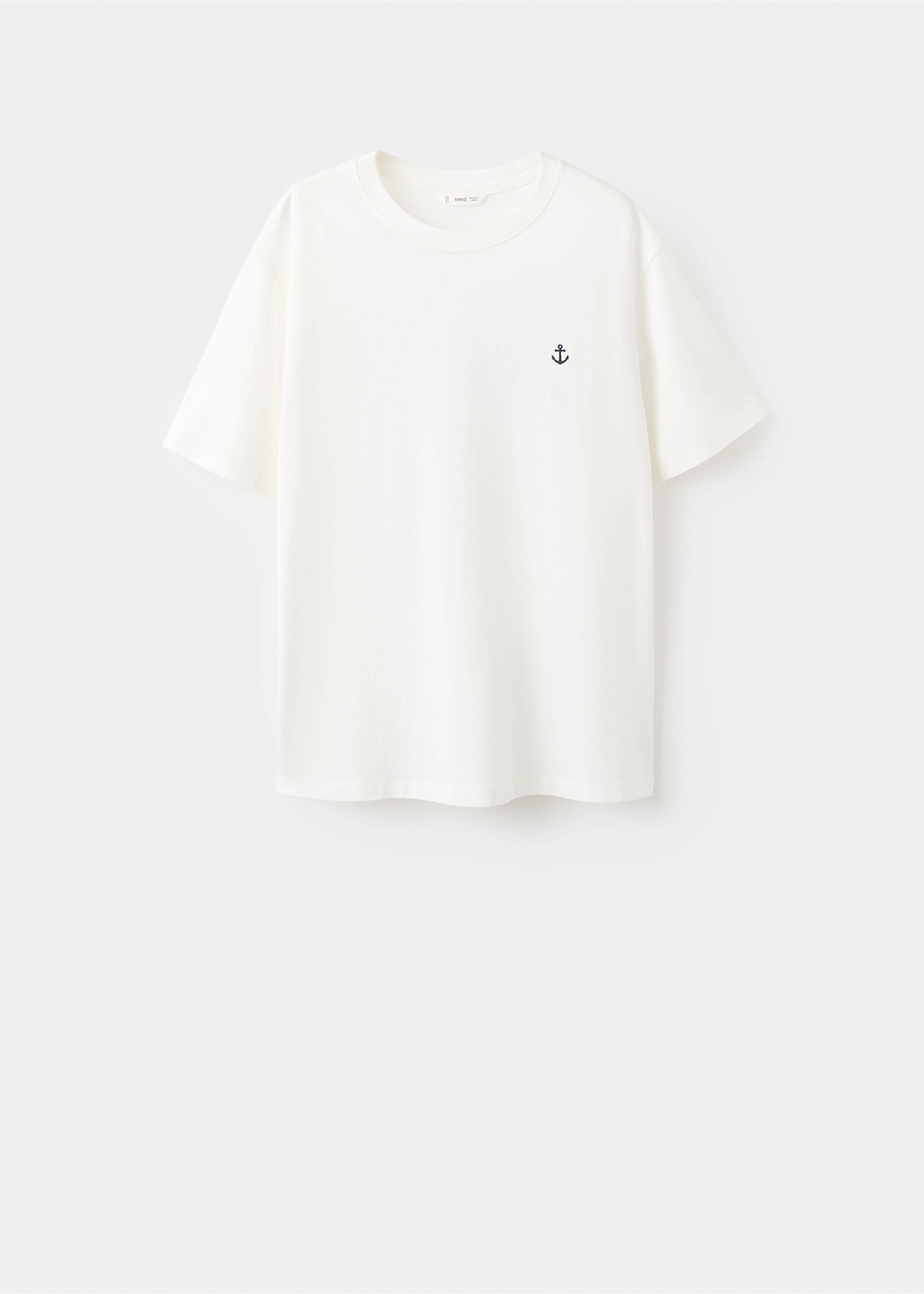 Camiseta algodón bordado - Artículo sin modelo, Blanco roto. Ref: 17027769-00.