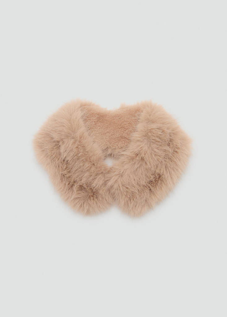 Faux-fur scarf — Beige