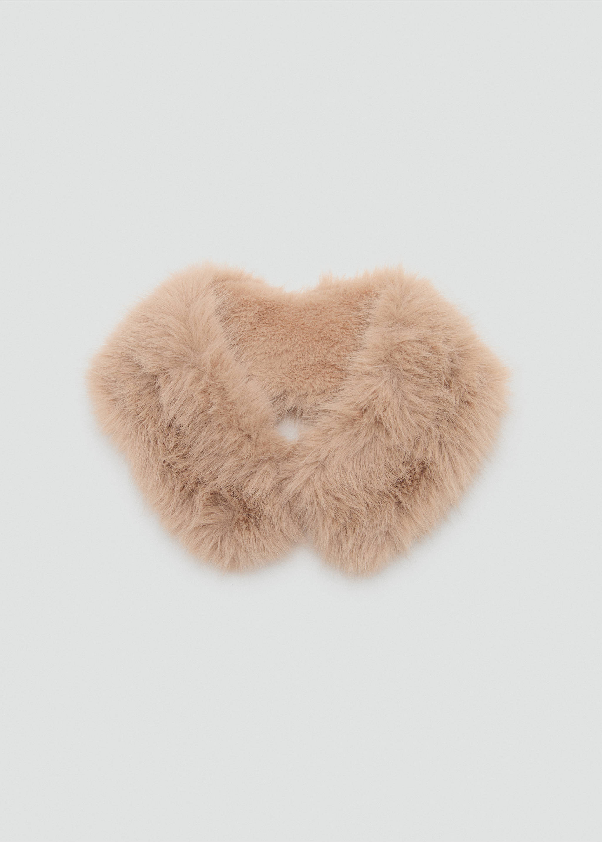 Faux-fur scarf - Article without model, Beige. Ref: 17027770-00.