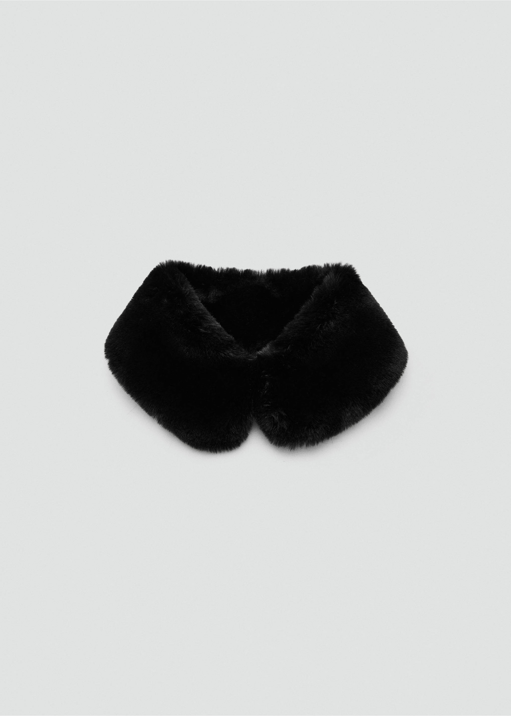 Faux-fur scarf - Article without model, Black. Ref: 17027770-00.