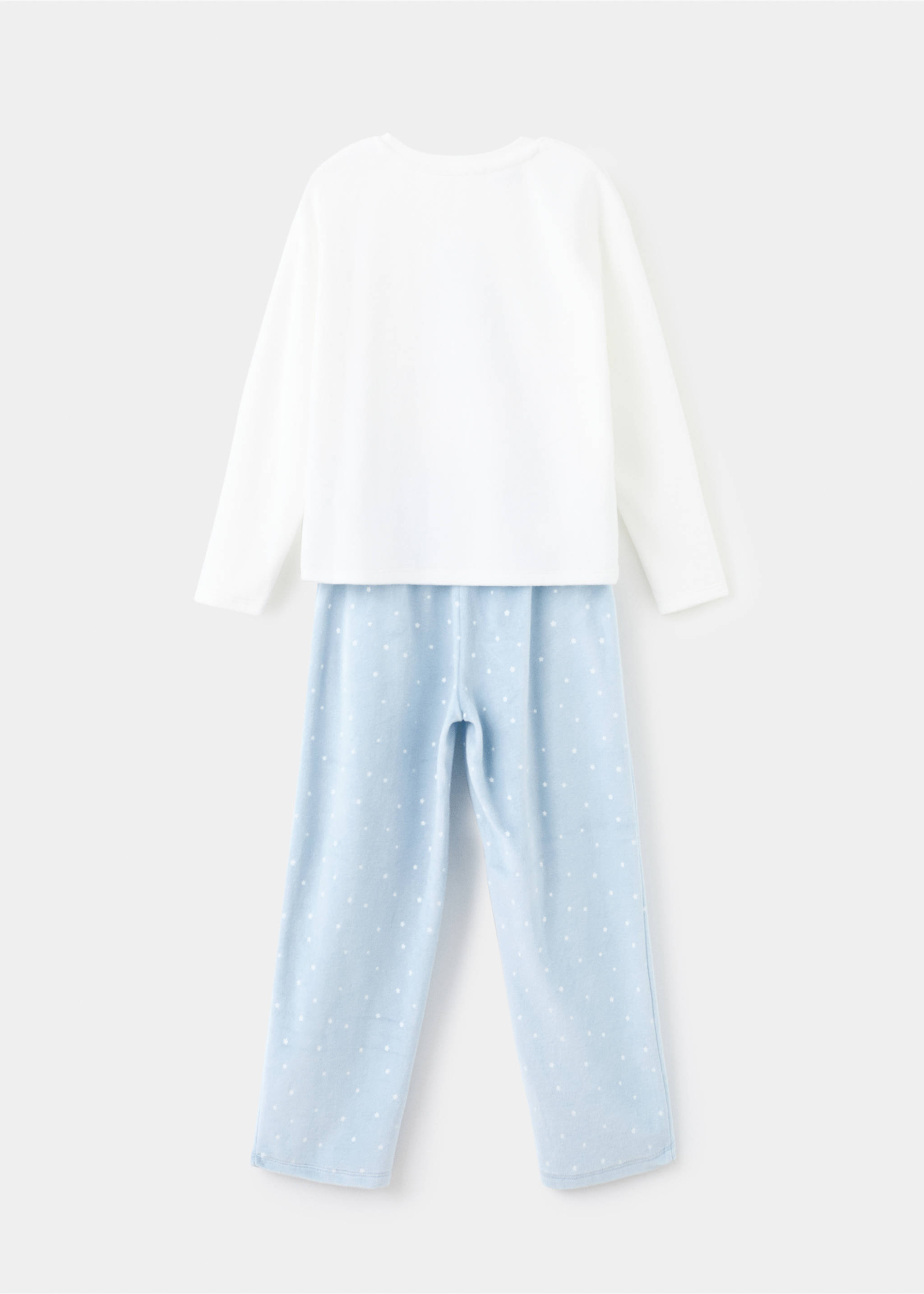 Pyjama long imprimé - Verso de l’article, Blanc cassé. Ref: 17027772-00.