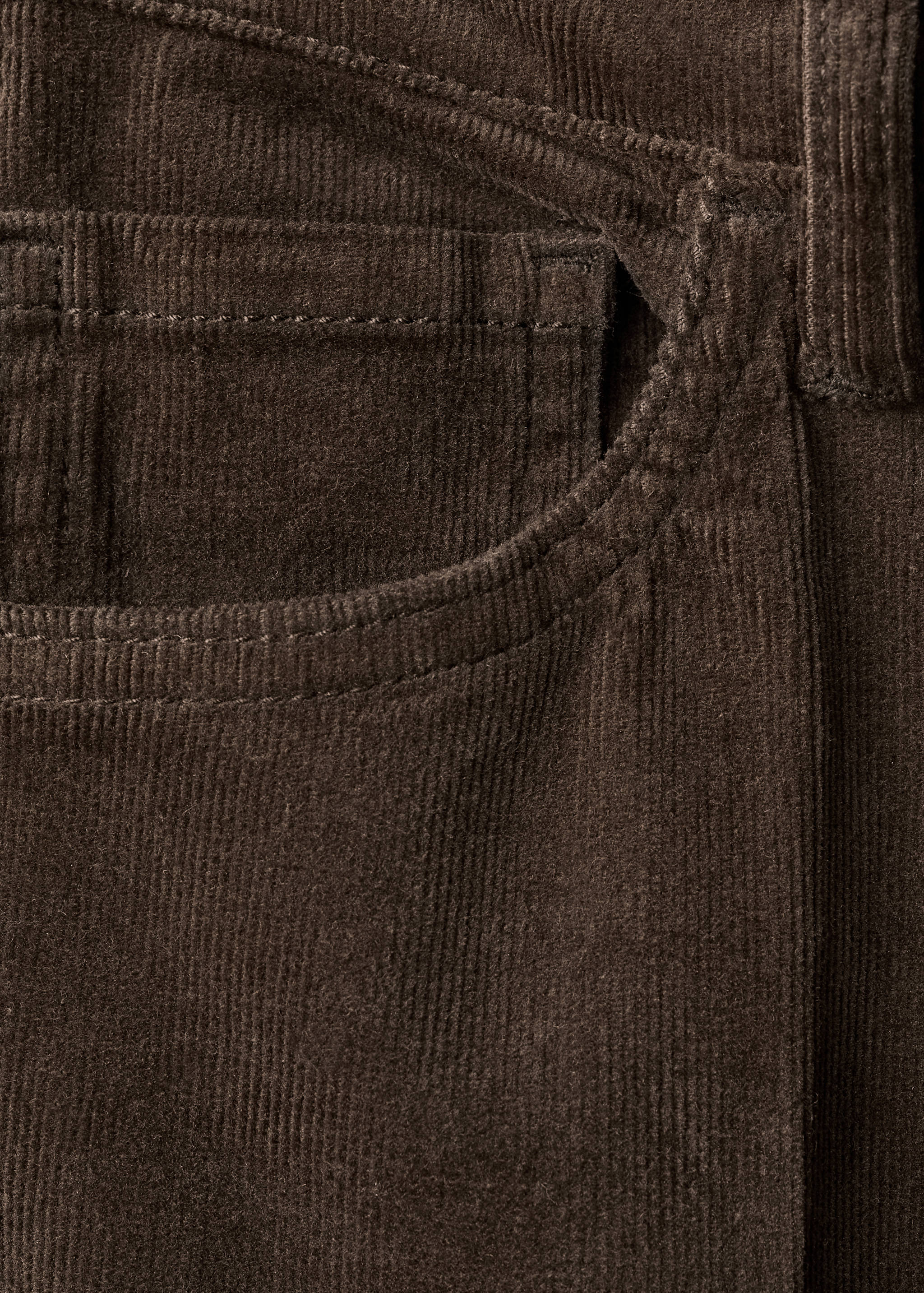 Calças de ganga flare de bombazina - Pormenor do artigo 0