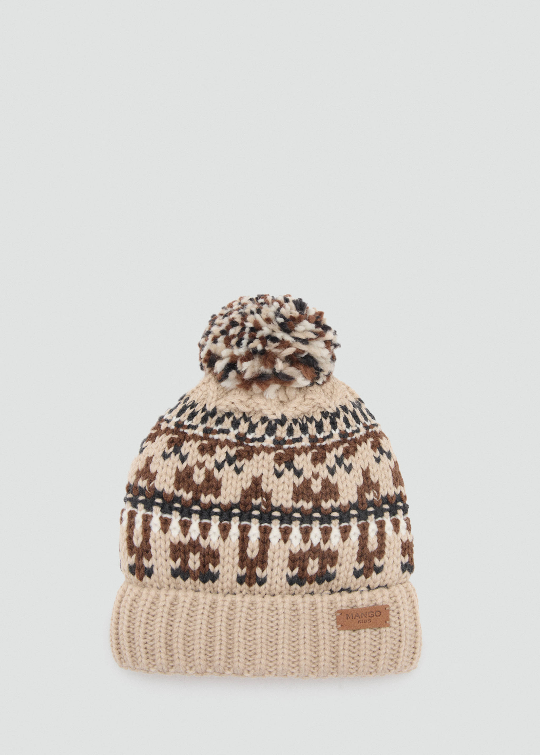 Bonnet en maille à pompon - Article sans modèle