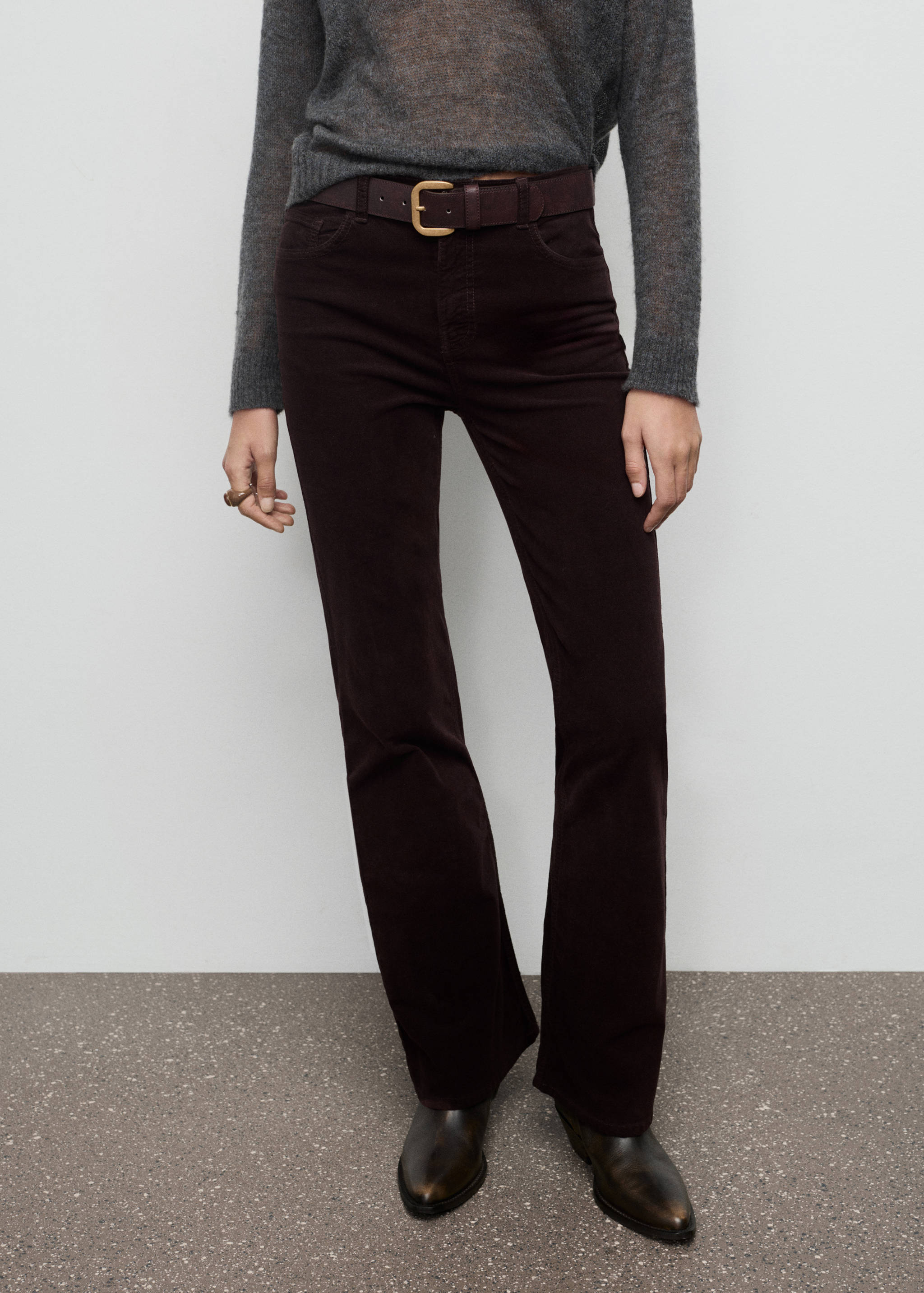 Velvet flared jeans - Medium plane
