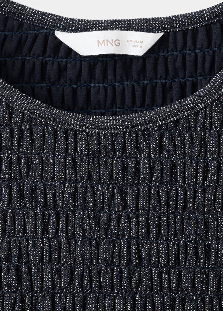 Ruched fitted dress — Navy