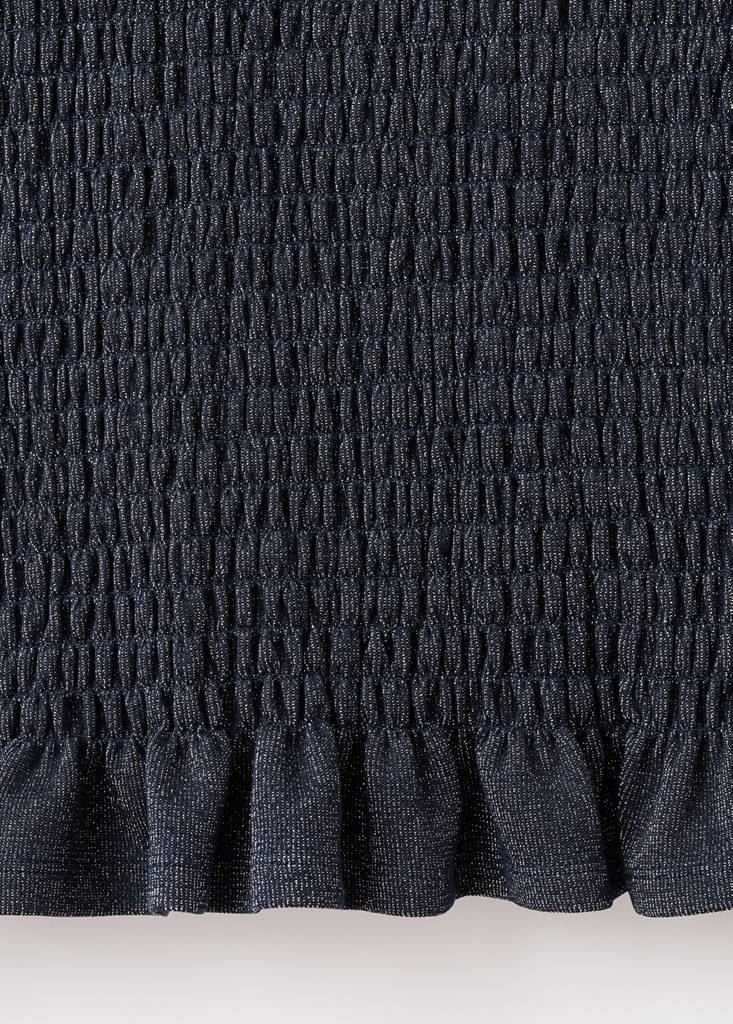 Ruched fitted dress — Navy
