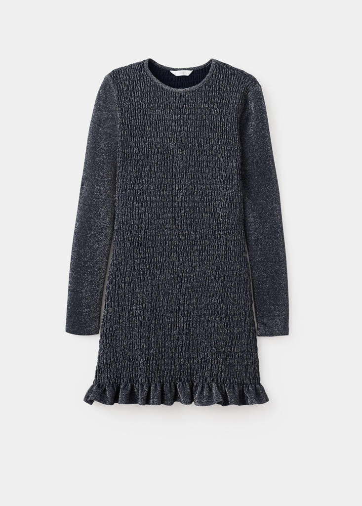 Ruched fitted dress — Navy