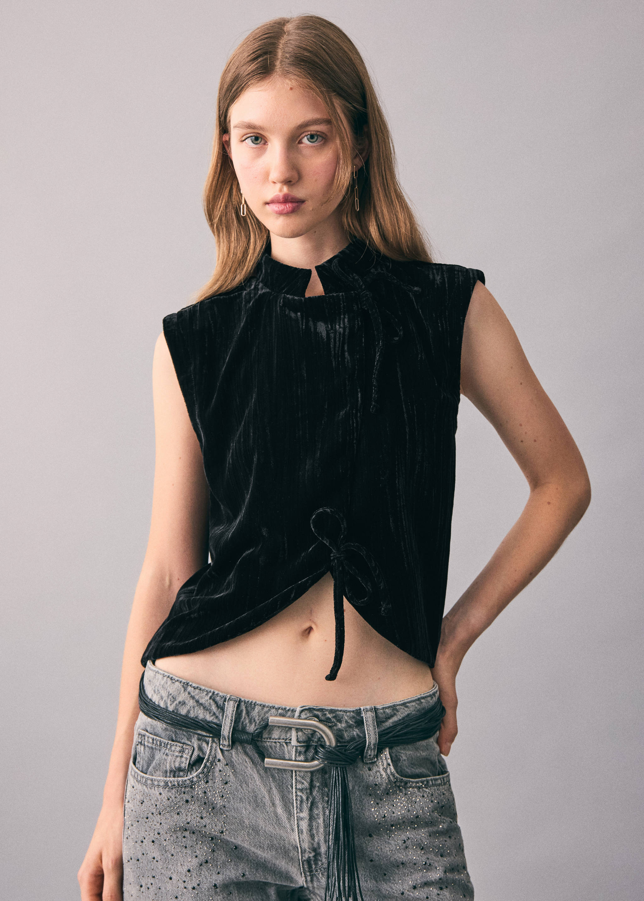 Velvet gilet - Medium plane