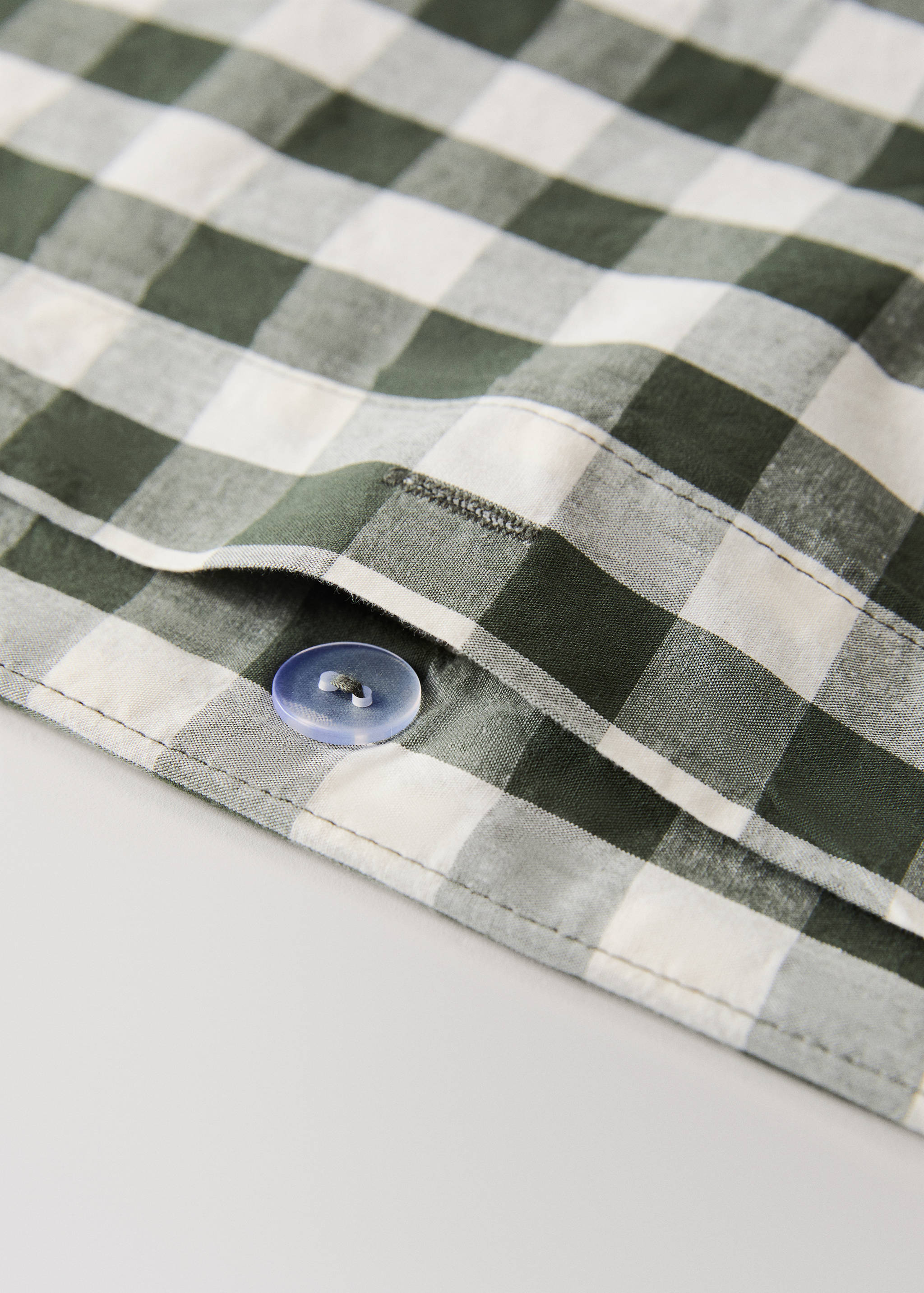 Yarn-dyed cotton gingham check duvet cover for 135/140 bed - Details of the article 1