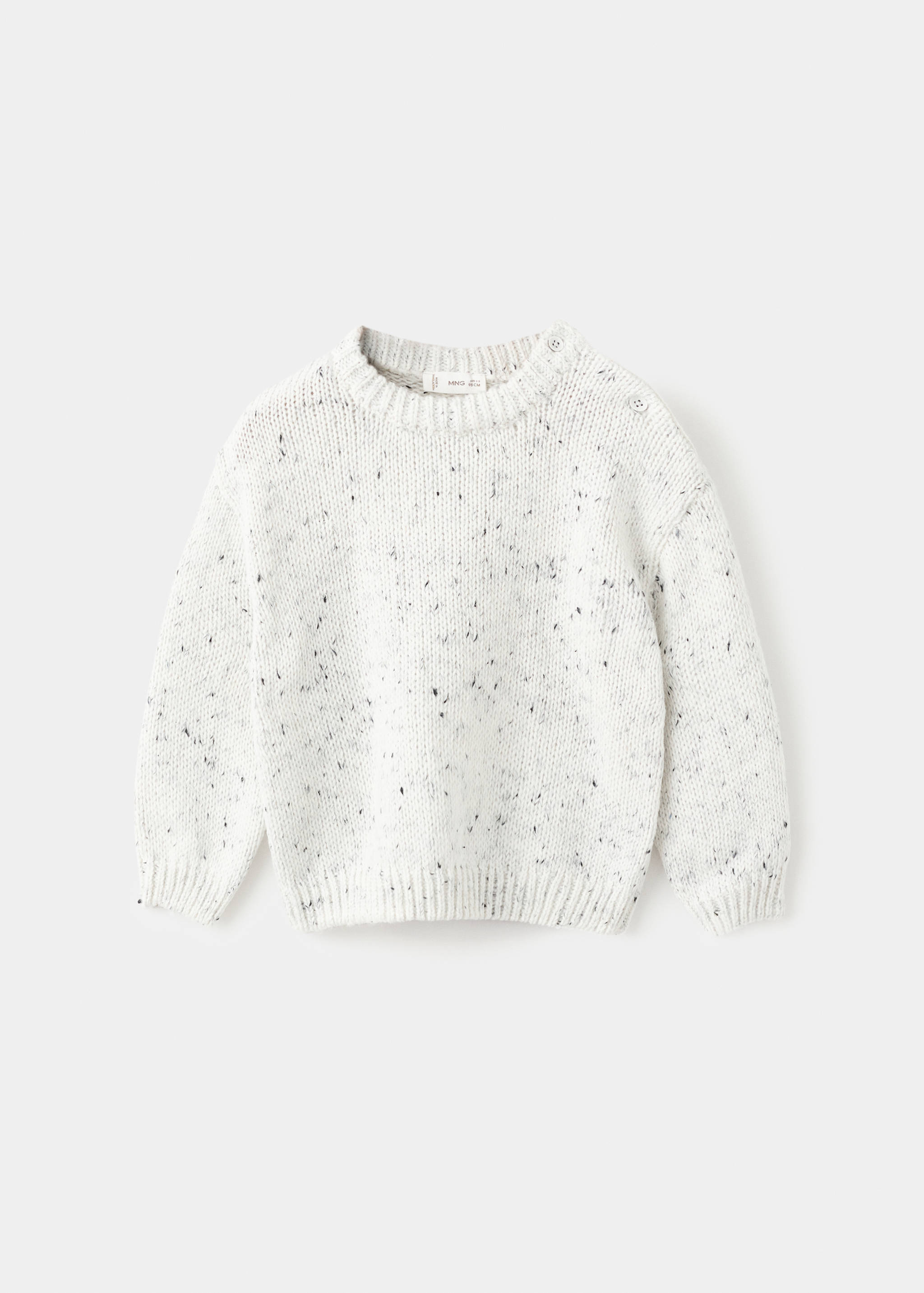 Buttoned flecked sweater - Article without model