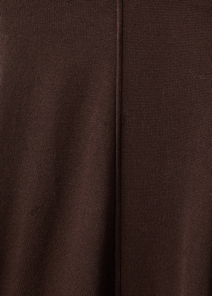 Knitted trousers with stitching detail — Chocolate