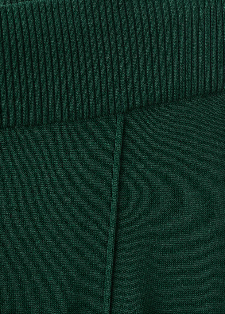 Knitted trousers with stitching detail — Dark Green