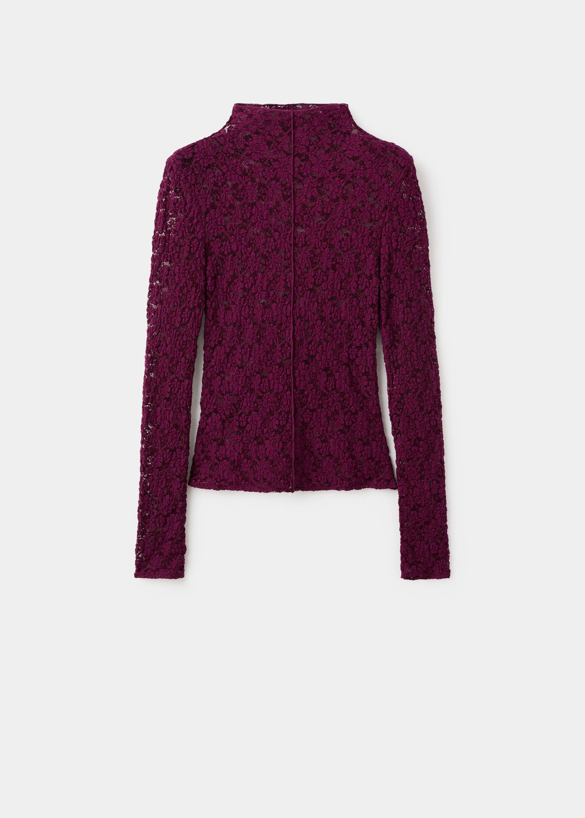 Spitzen-Top mit Perkins-Kragen - Artikel ohne Model