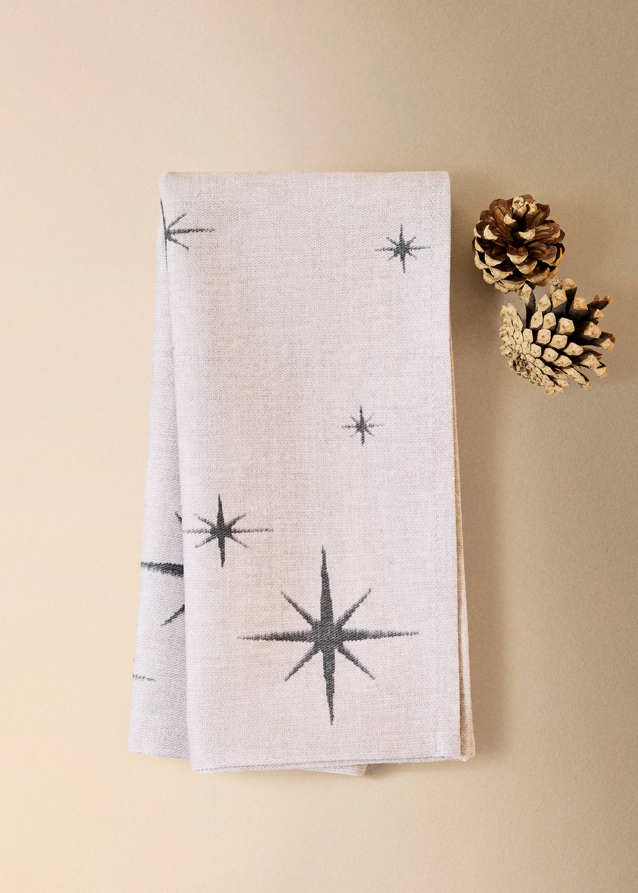 Cotton napkins with star pattern - General plane
