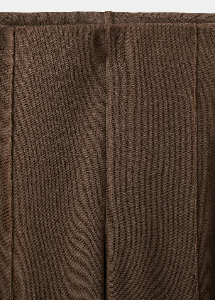 Seam-detail straight-fit trousers — Brown