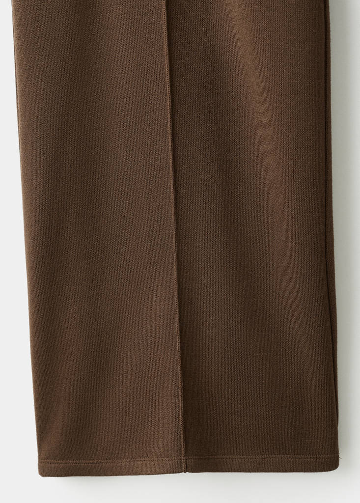 Seam-detail straight-fit trousers — Brown
