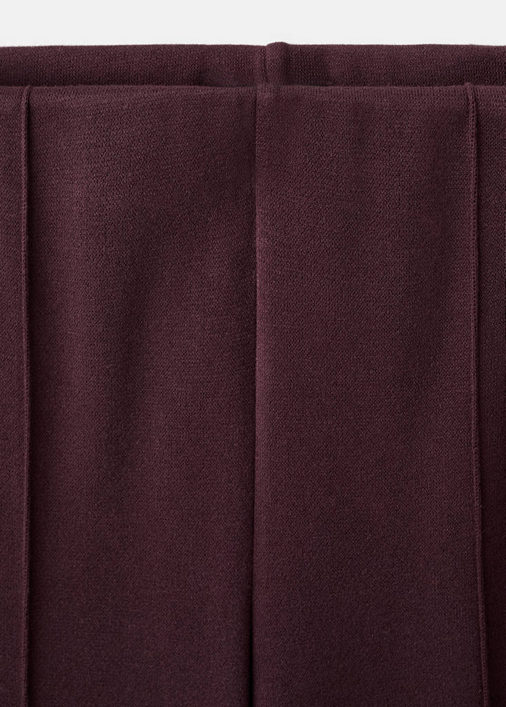 Seam-detail straight-fit trousers — Burgundy