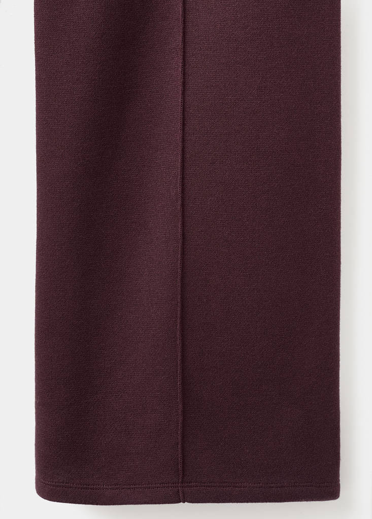 Seam-detail straight-fit trousers — Burgundy