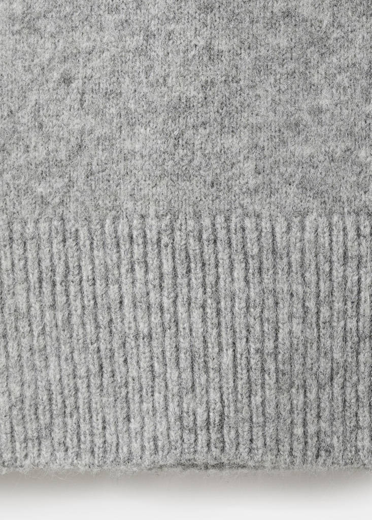 Knitted turtleneck dress — Medium Heather Grey