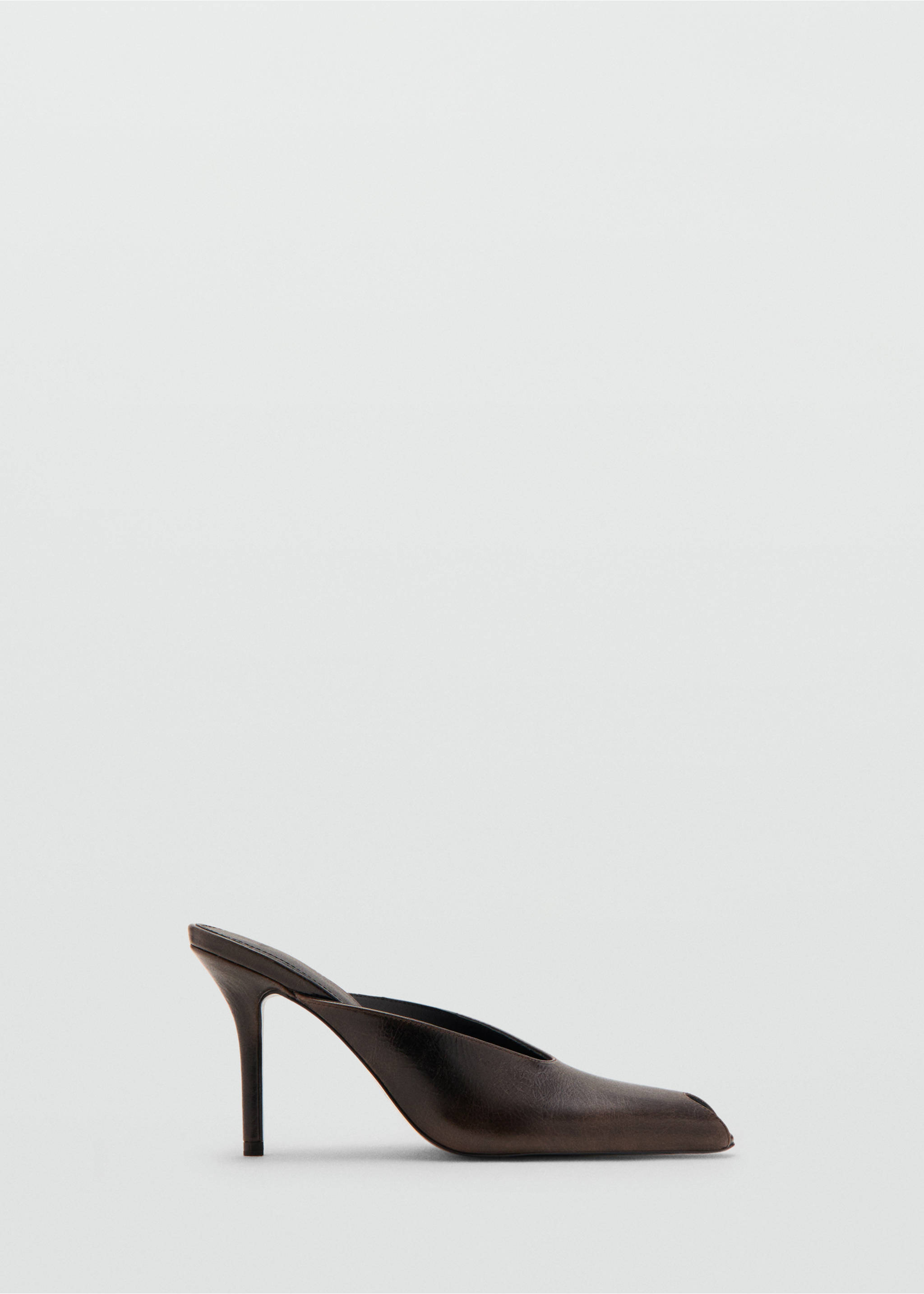 Open-toe leather shoes - Article without model, Chocolate. Ref: 17027812-00.