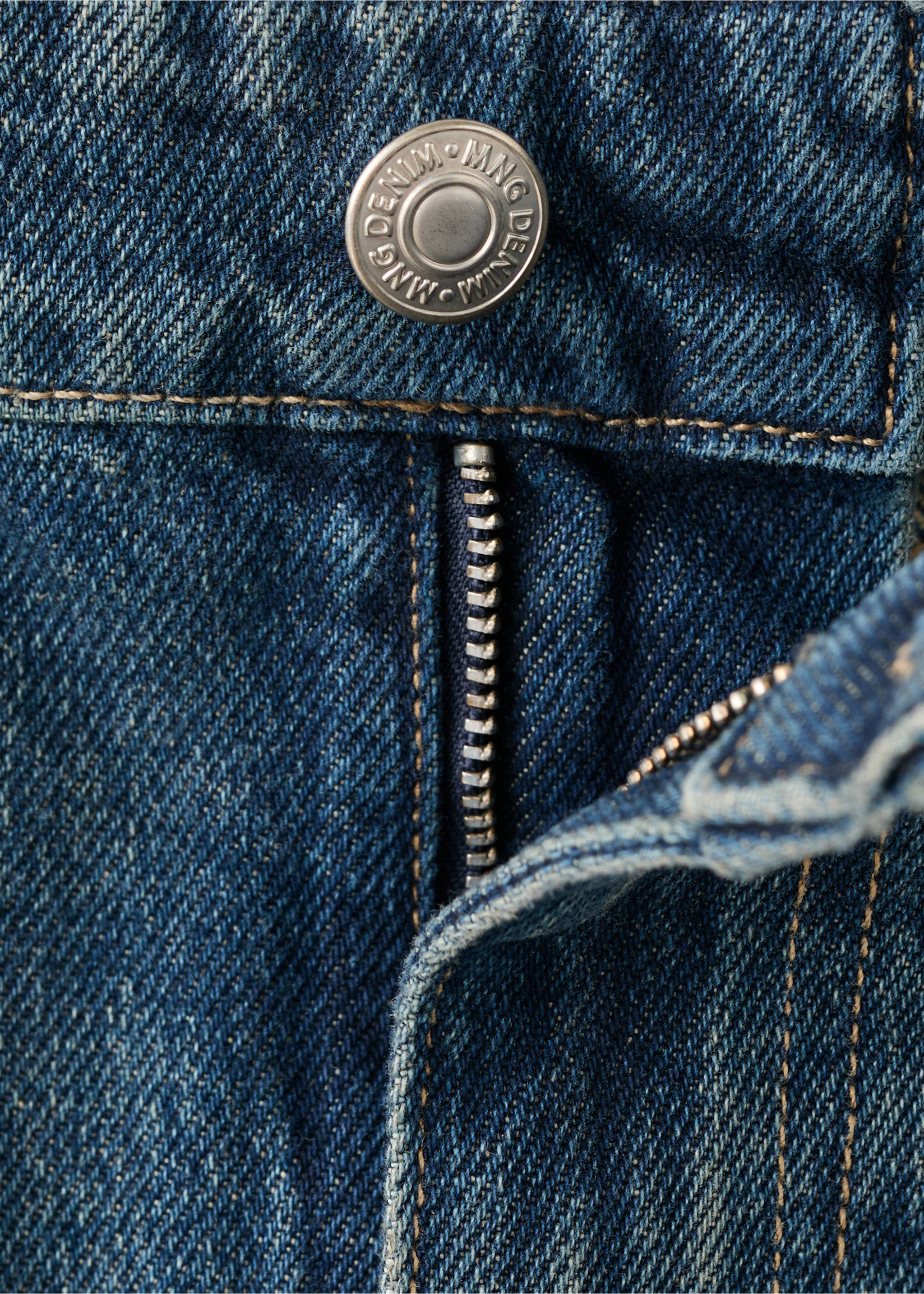 Mid-rise barrel jeans - Detail van het artikel 8, Donker vintage blauw. Ref: 17027813-00.