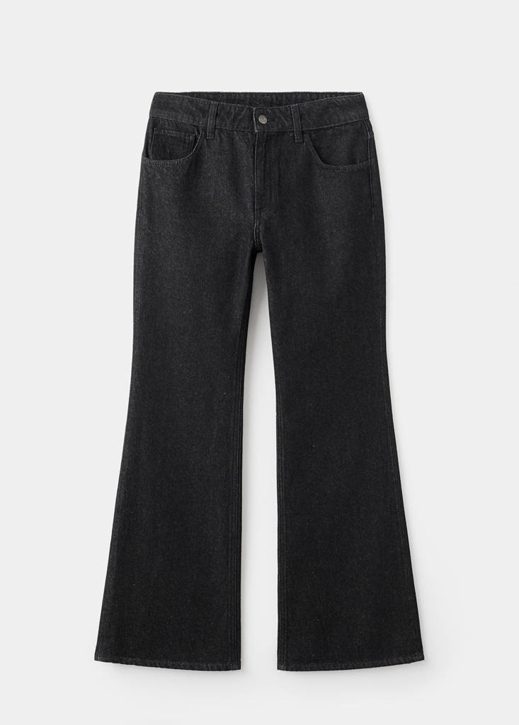 Flared rinse-wash jeans — Black