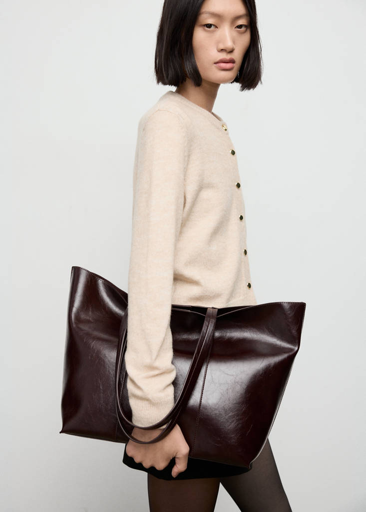 Knitted button cardigan — Ecru