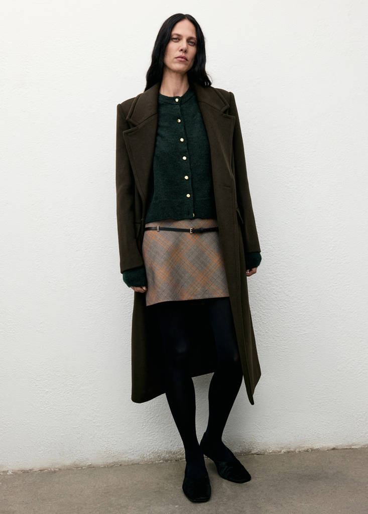 Knitted button cardigan — Green