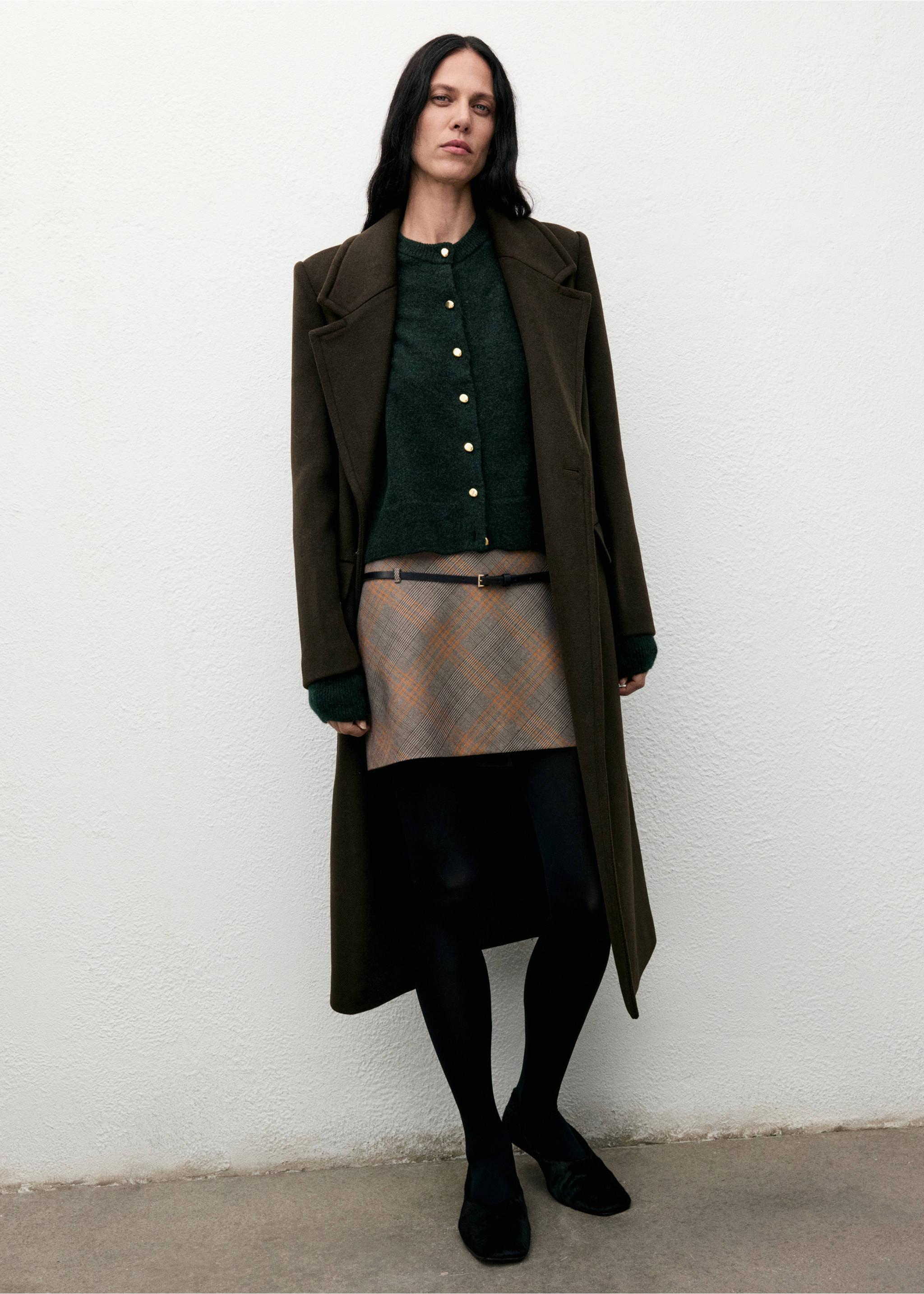 Knitted button cardigan - General plane, Green. Ref: 17027816-00.