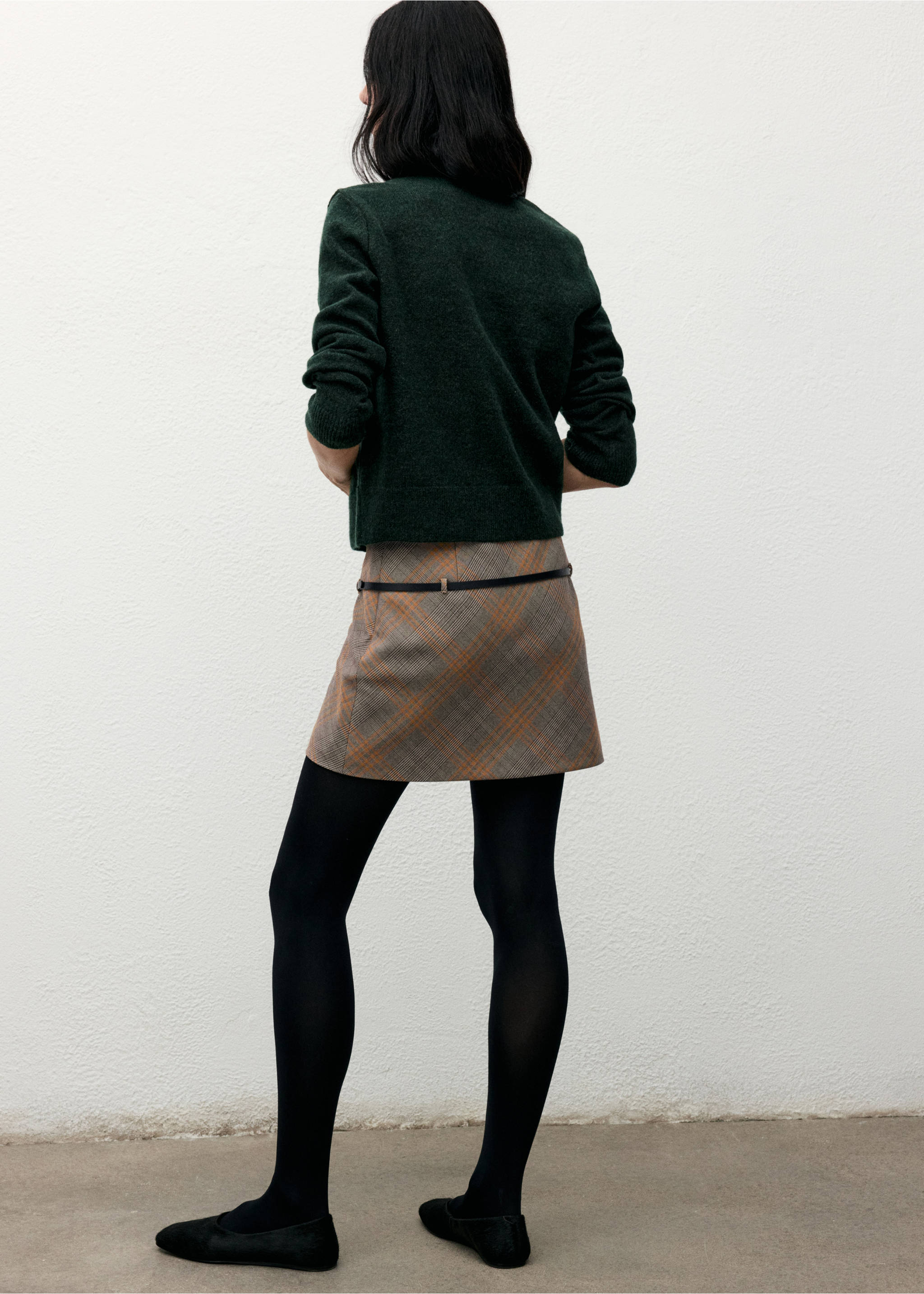 Knitted button cardigan - Reverse of the article, Green. Ref: 17027816-00.