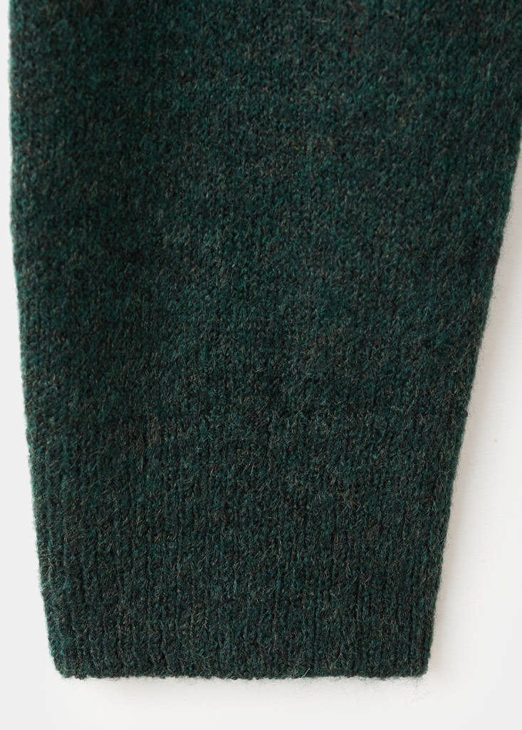 Knitted button cardigan — Green